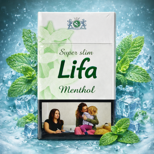Lifa Super Slims Menthol ящиік , блоки 