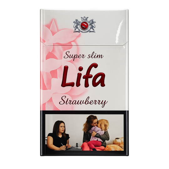 Lifa Super Slims Strawberry — клубничные супер слим сигареты