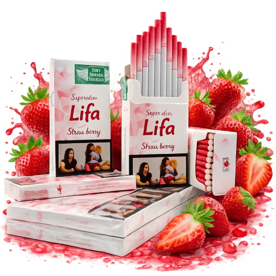 Lifa Super Slims Strawberry — клубничные супер слим сигареты