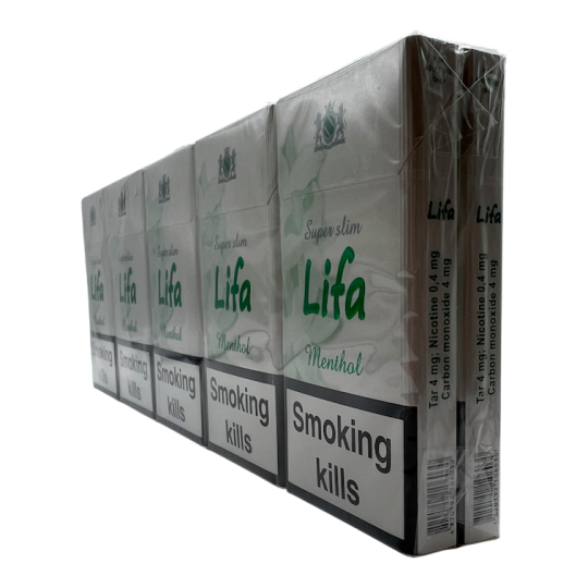 Lifa Super Slims Menthol ящиік , блоки 