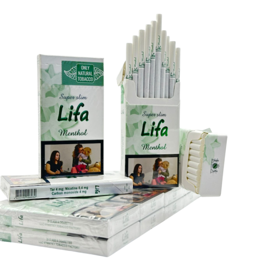 Lifa Super Slims Menthol ящиік , блоки 
